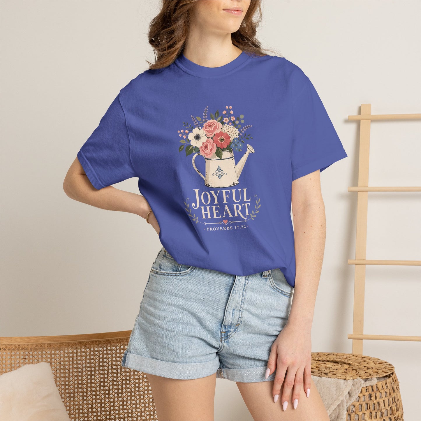 Joyful Heart | Christian T-Shirt for Women | Proverbs 17:22