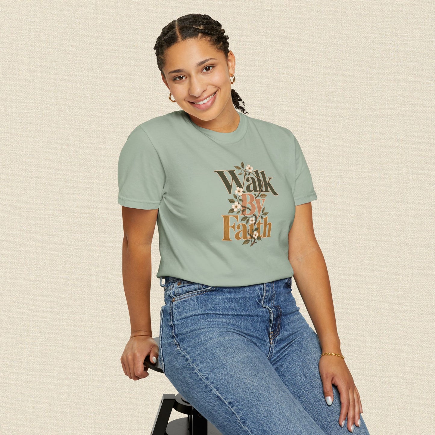 Walk by Faith | Christian T-Shirt for Women | 2 Corinthians 5:7