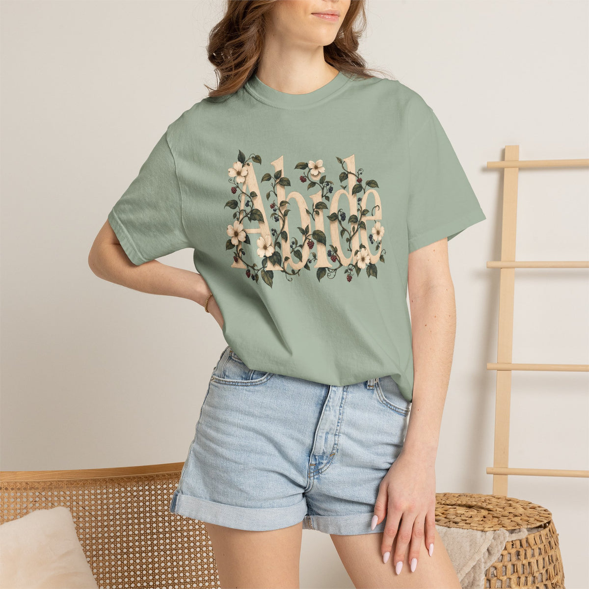 Abide in Christ | Christian T-Shirt for Women | John 15:4