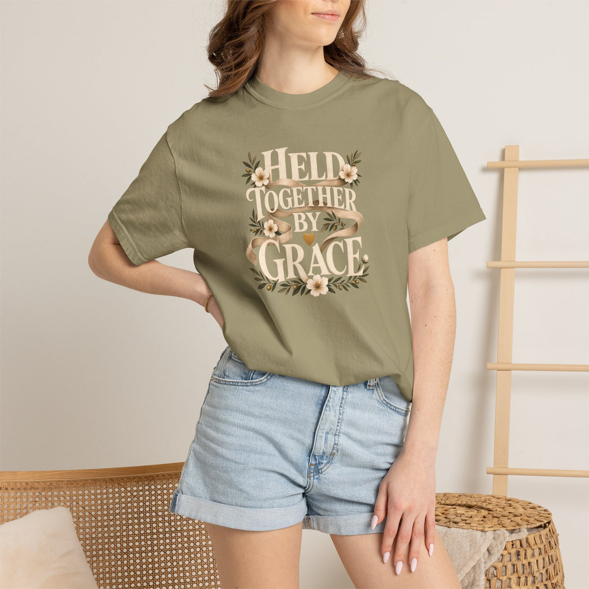 Held Together by Grace | Christian T-Shirt for Women