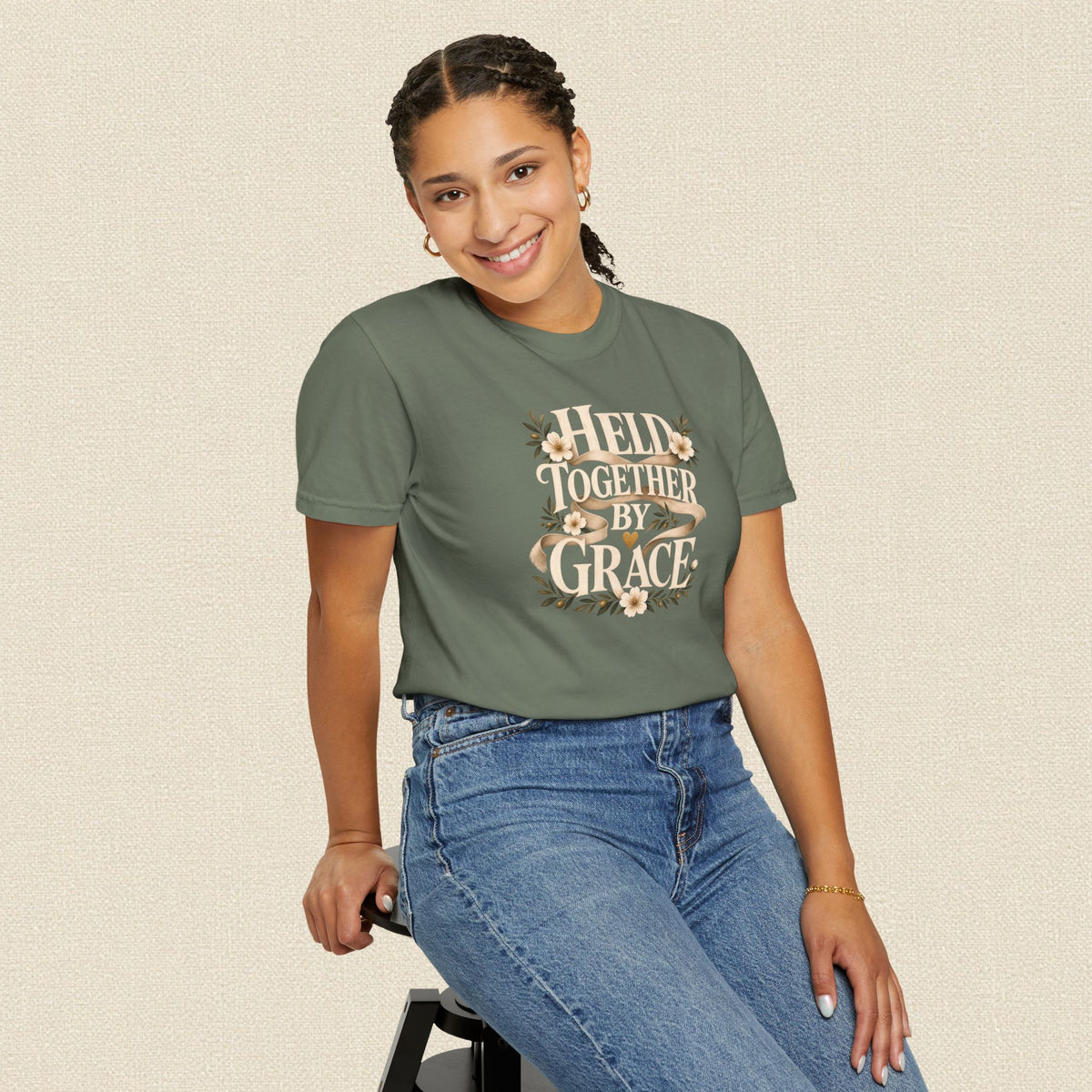 Held Together by Grace | Christian T-Shirt for Women