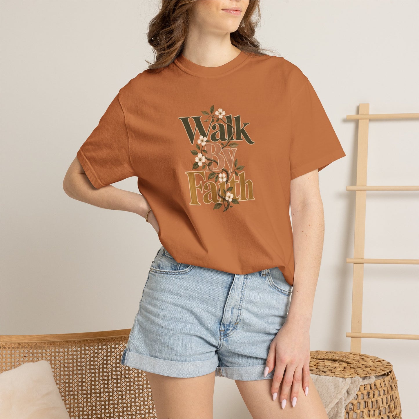 Walk by Faith | Christian T-Shirt for Women | 2 Corinthians 5:7