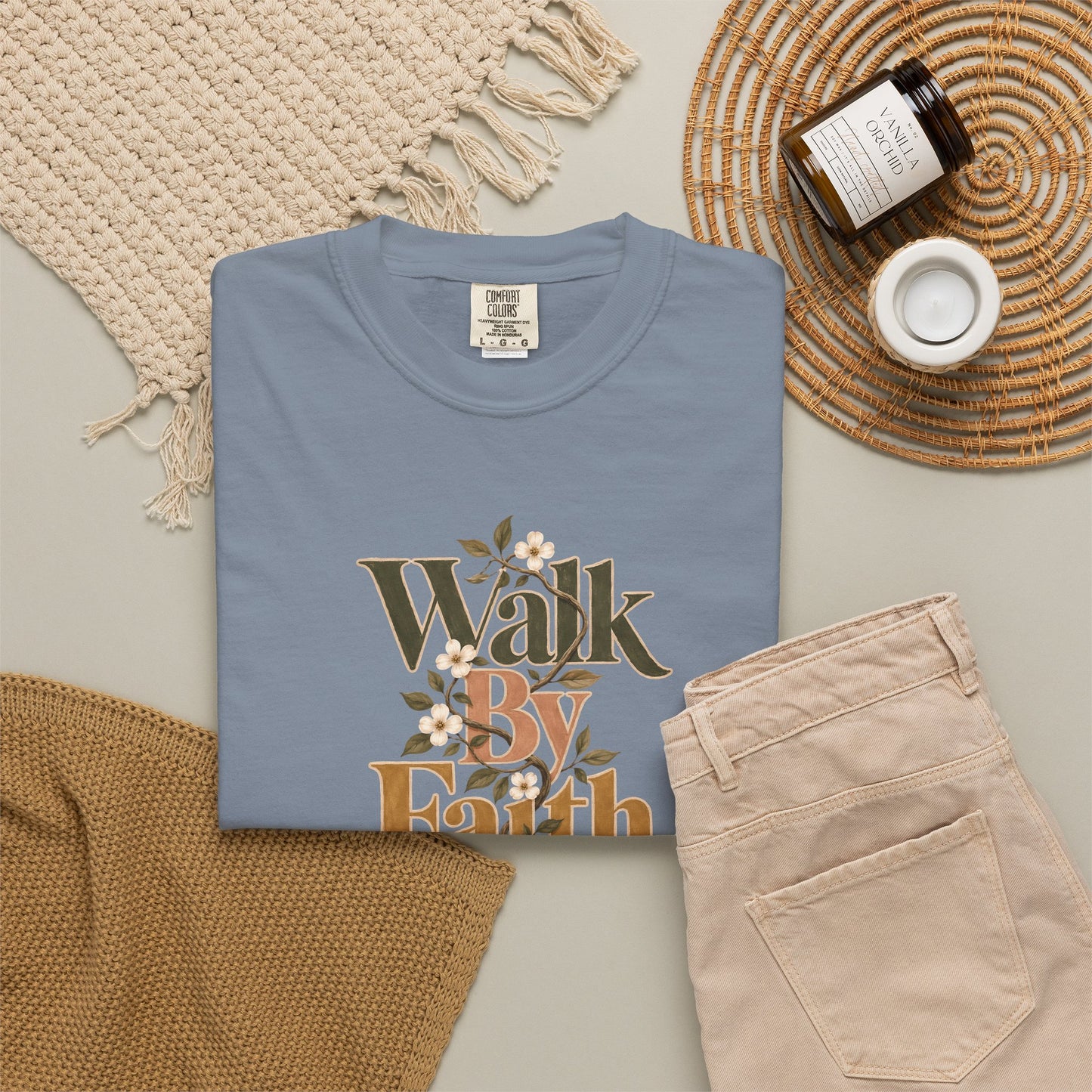 Walk by Faith | Christian T-Shirt for Women | 2 Corinthians 5:7