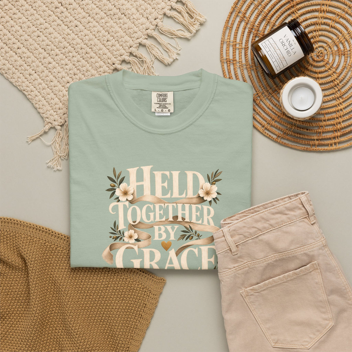 Held Together by Grace | Christian T-Shirt for Women