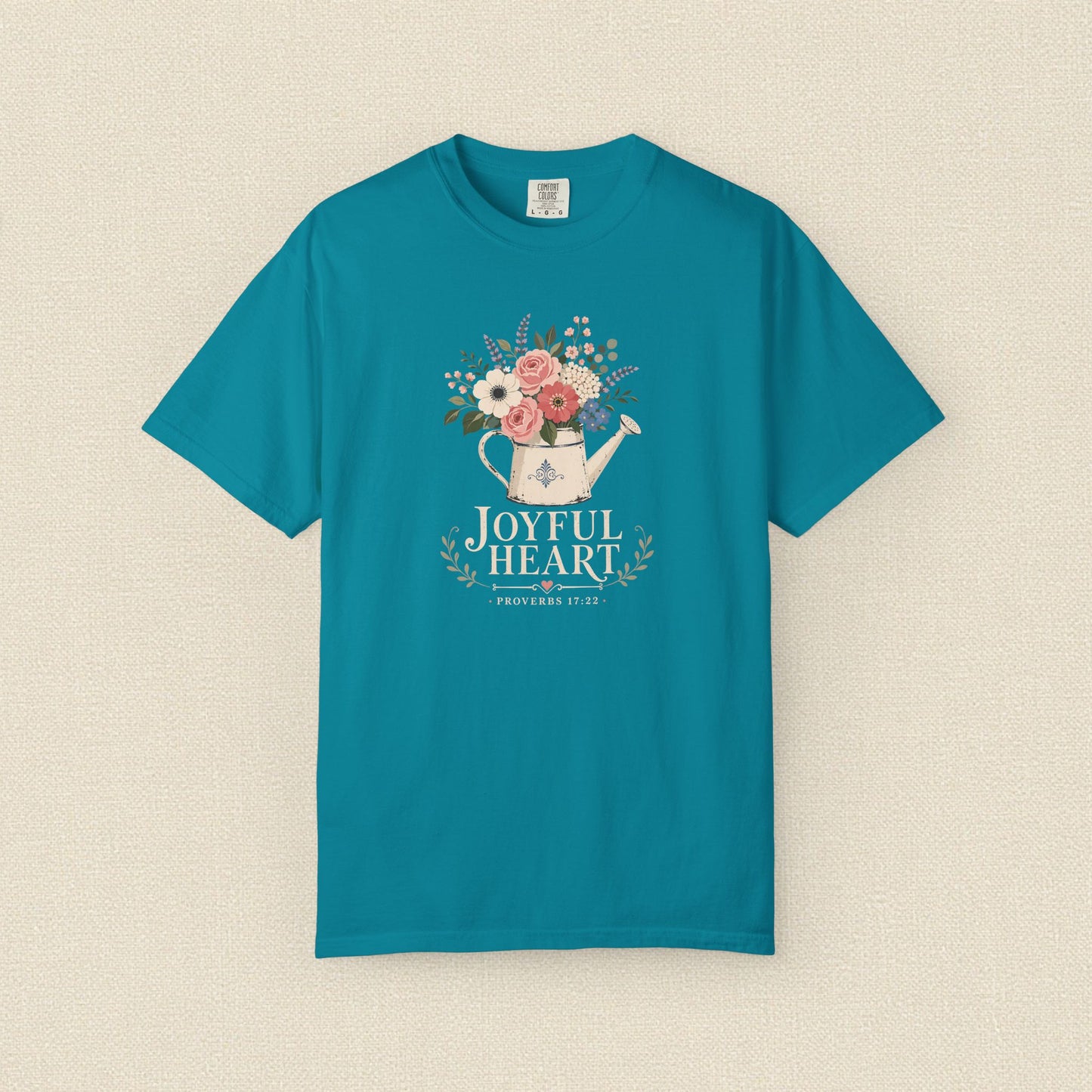 Joyful Heart | Christian T-Shirt for Women | Proverbs 17:22