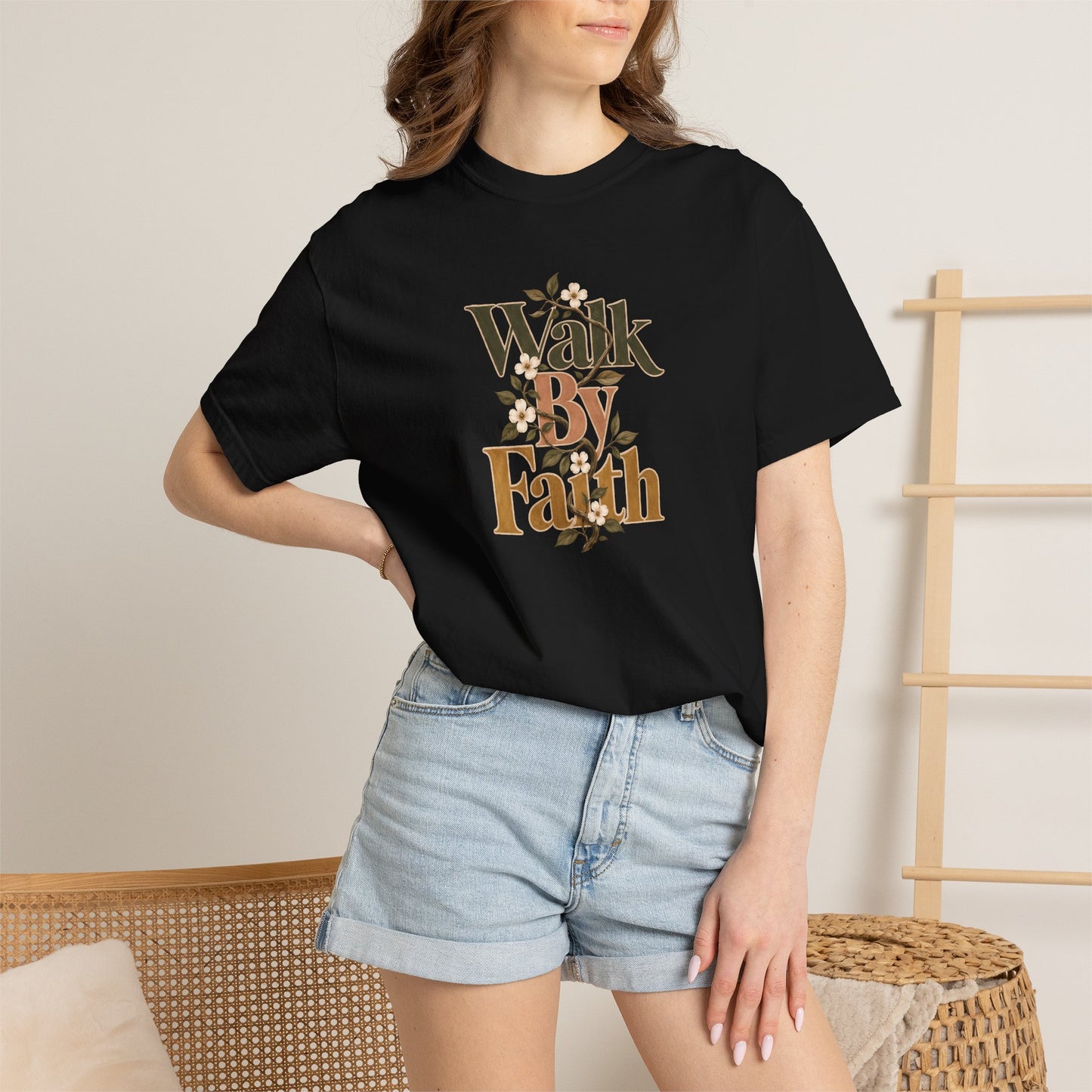 Walk by Faith | Christian T-Shirt for Women | 2 Corinthians 5:7