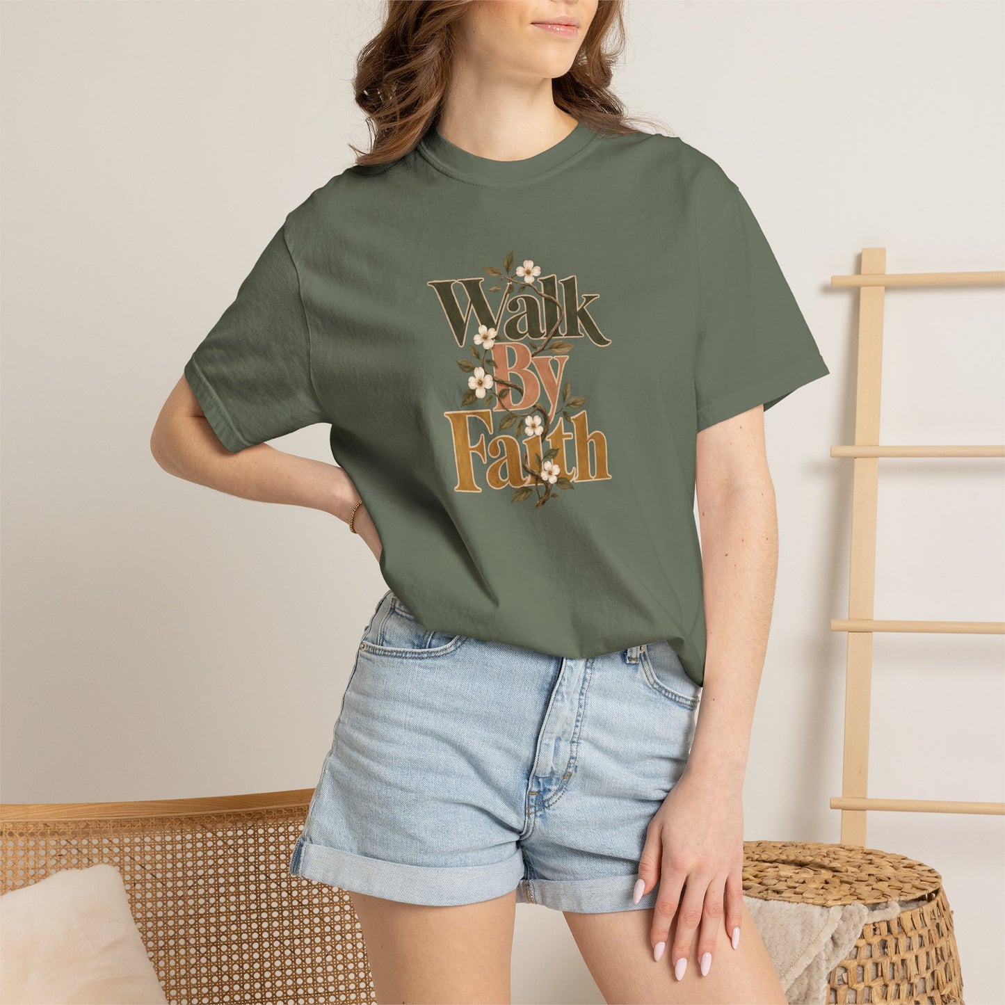 Walk by Faith | Christian T-Shirt for Women | 2 Corinthians 5:7
