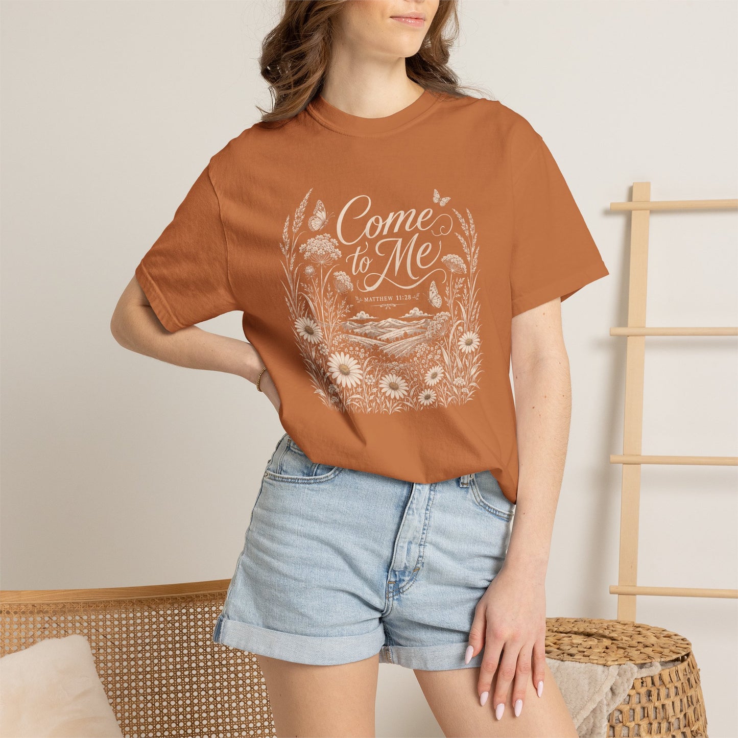 Come to Me | Christian T-Shirt for Women | Matthew 11:28
