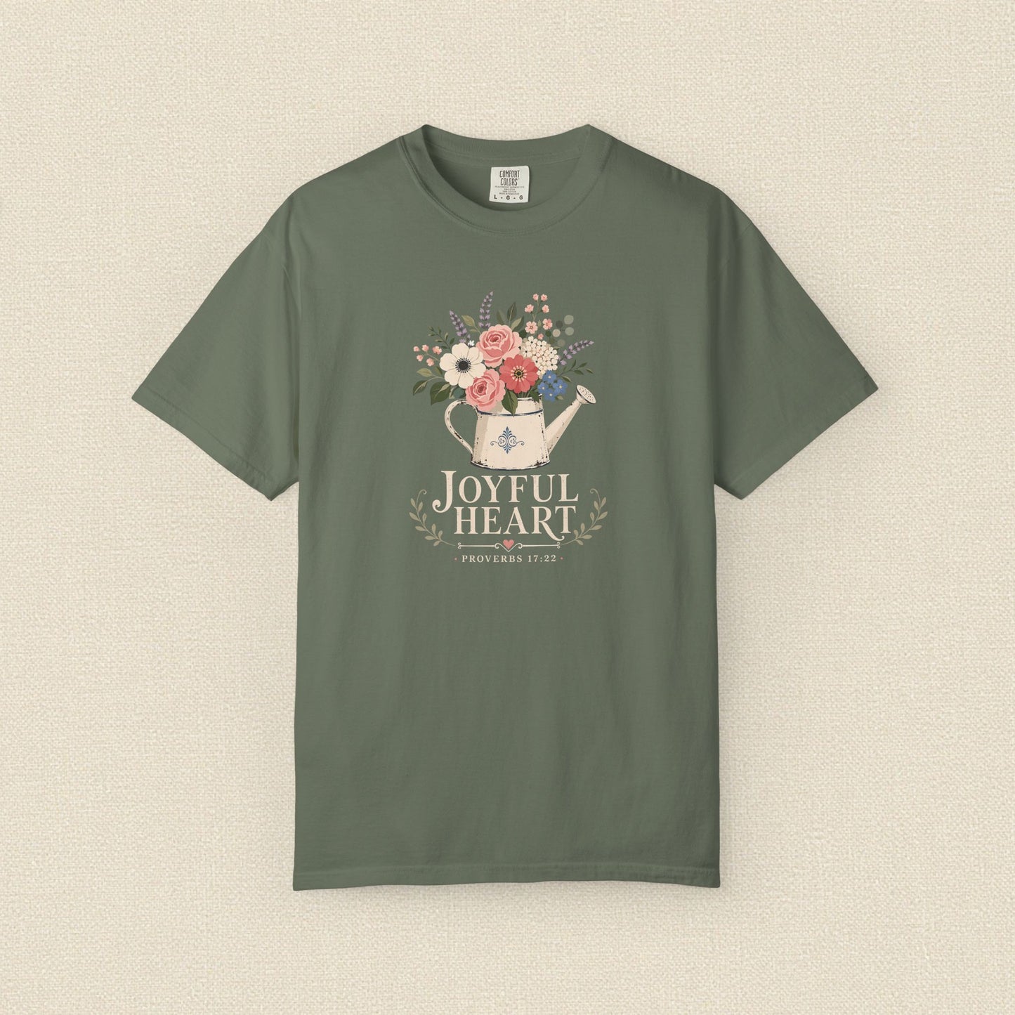 Joyful Heart | Christian T-Shirt for Women | Proverbs 17:22