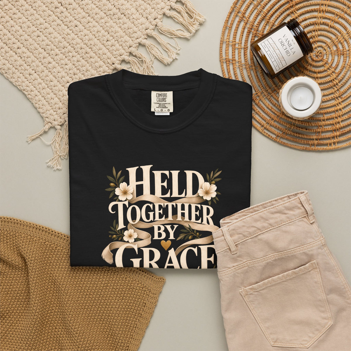 Held Together by Grace | Christian T-Shirt for Women