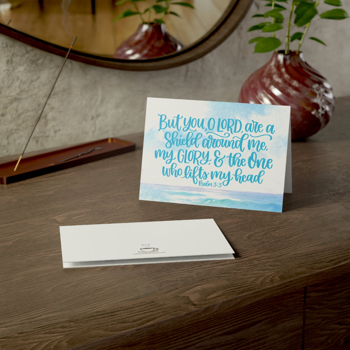 Psalm 3:3 "But You, O Lord" Watercolor Greeting Card (1–50 pcs)