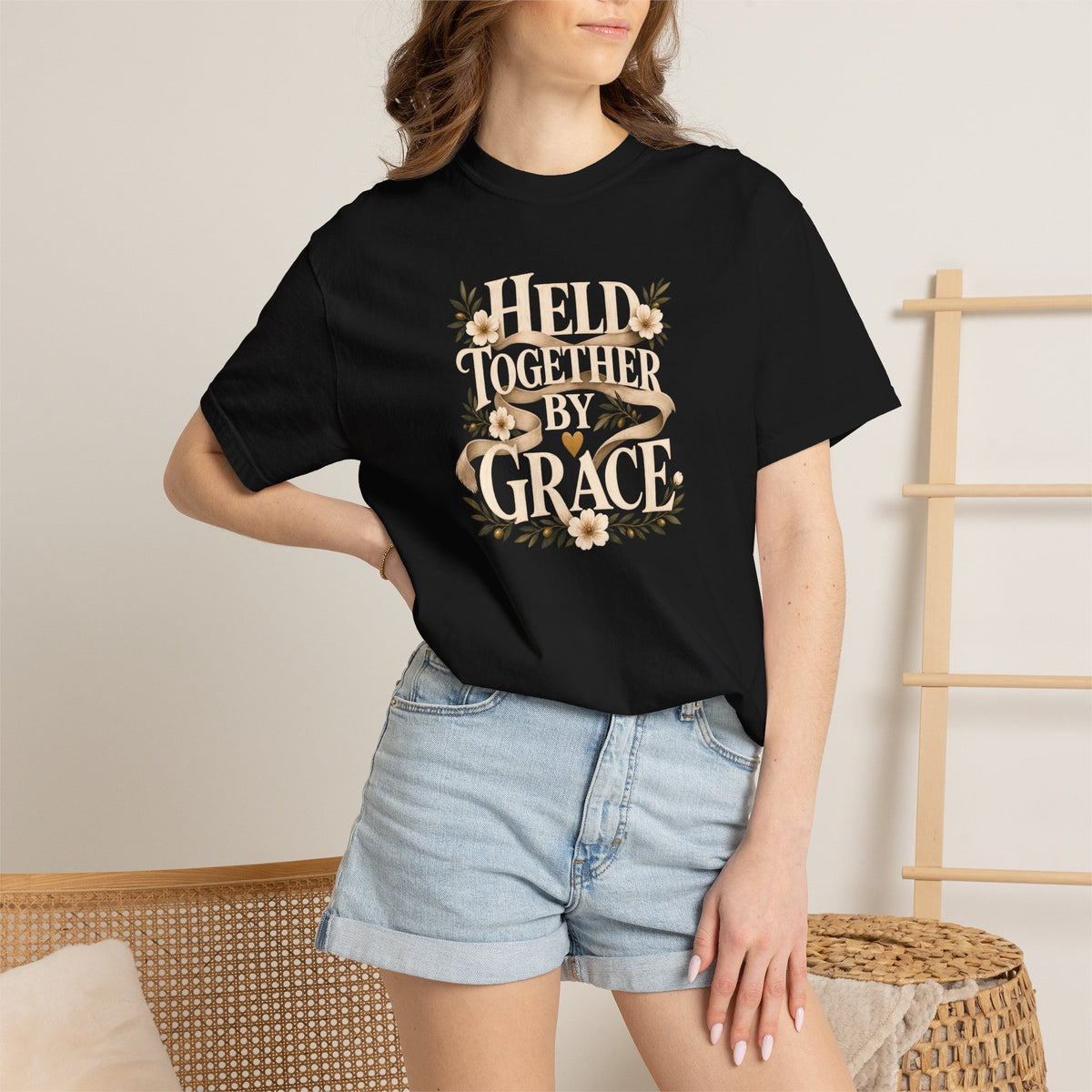 Held Together by Grace | Christian T-Shirt for Women