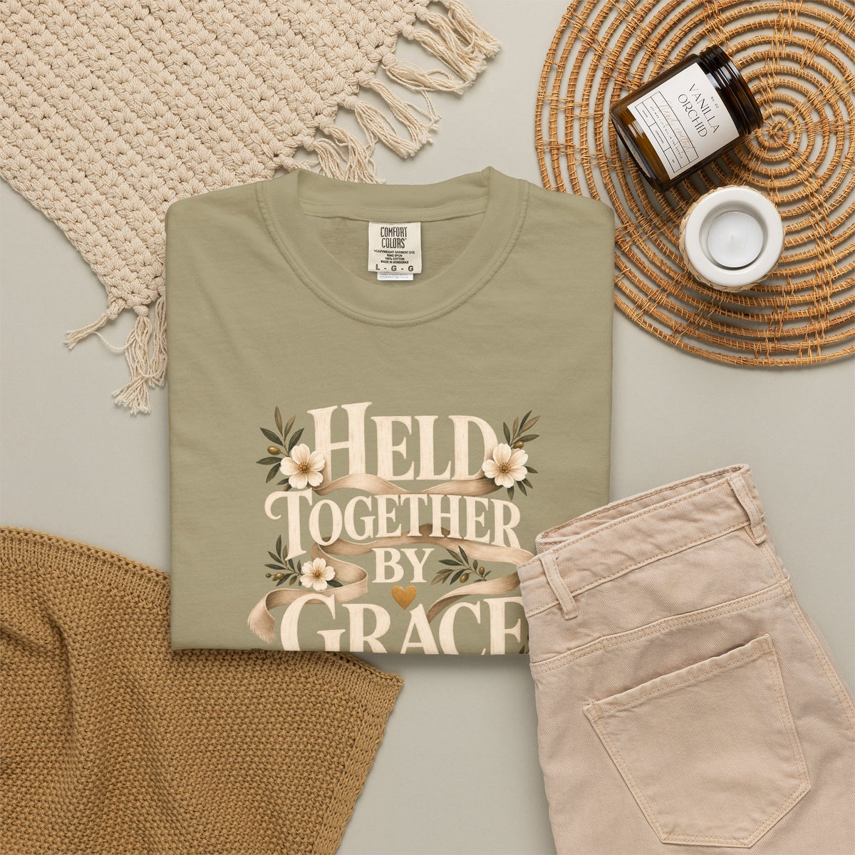 Held Together by Grace | Christian T-Shirt for Women